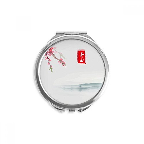 Espejo redondo de bolsillo DIYthinker Patrón Plazo Midwinter de mano portátil para maquillaje