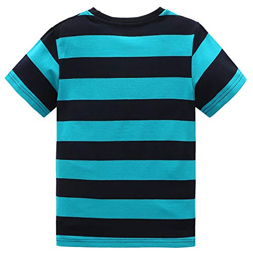 Image of Boys Rainbow Striped Shirt Cotton Long Sleeve T-Shirts