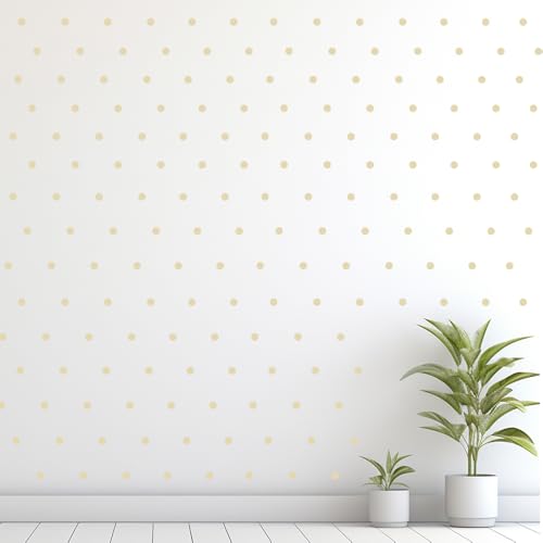 Set de 100 adhesivos murales beige mate con puntos