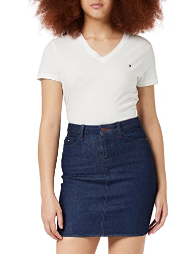 Image of Tommy Hilfiger Women's Rome Straight RW Skirt LALA Skirt, Blue (Denim 1BR), (Manufacturer Size:46)