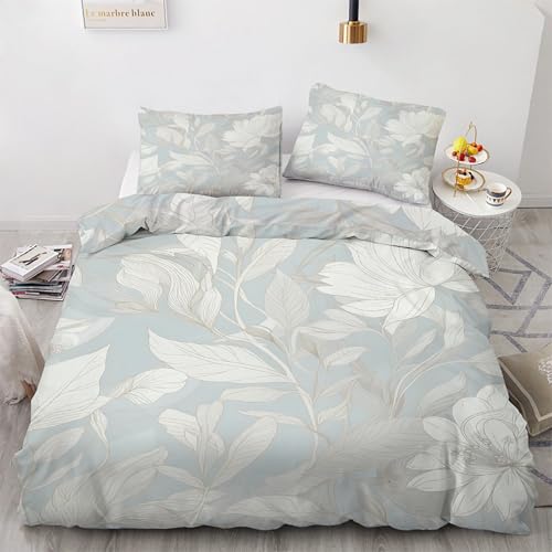 Parure de lit 90x190 fleurs de qualité supérieure en microfibre douce durable - 4