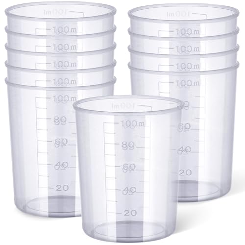 Vasos medidores de plástico 100 ml pack x10 miniatura 1