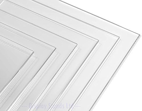 Display Stands Ltd A3 Clear Acrylic Sheet 2mm, 3mm, 4mm, 5mm, 6mm, 8mm & 10mm Thickness (DSA+A3) (3mm)