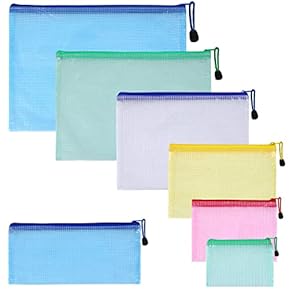 Yeestone Reißverschlusstasche 7 Stück Dokumententasche