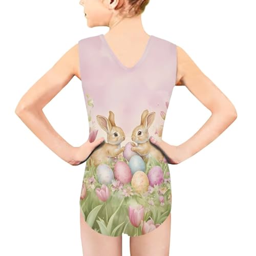 Image of Girls Cartoon Pattern One-Piece Swimsuits Sport Racer Swimwear Beach Bathing Suit, Size 5-14