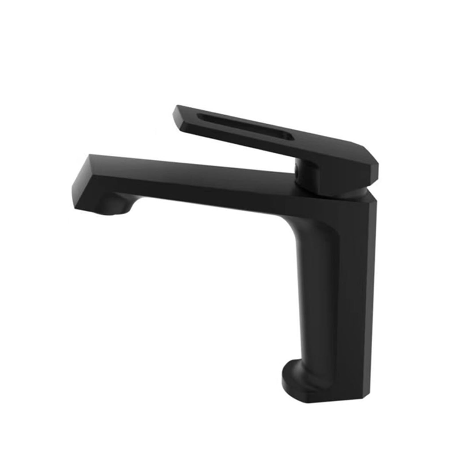 Gqnblvhzupdm Nero Kitchen Faucets, Bathroom Basin Faucet, Black Chrome Brass Single Handle Hot And Cold Water Mixer Sink Tap, Deck Mounted Luxury Lavatory(Nero)