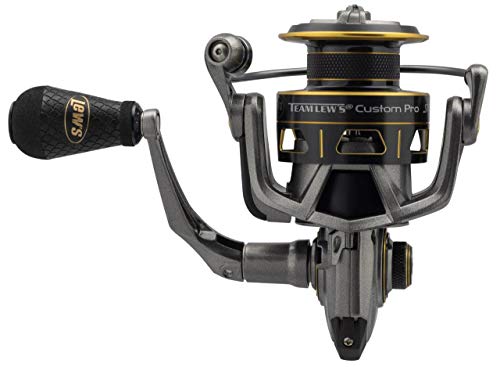 Lews Fishing, Custom Pro Speed Spin Spinning Reels, 6.2:1 Gear Ratio, 12 Bearings, 22 Lb Max Drag, Ambidextrous, 160/10 (Tlc3000) #TOP4