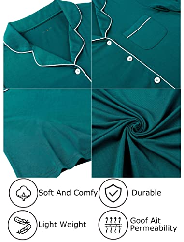 Image of Leikar Nightgowns for Women Button Up Labor Delivery Gown Sleep Shirts