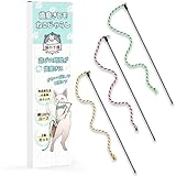 【食品衛生法の基準に適合】 猫の下僕 猫じゃらし 紐 ロープ 噛むおもちゃ 歯磨き デンタルケア オーラルケア 便利な個包装 歯磨きヒモ猫じゃらし【3本入り】