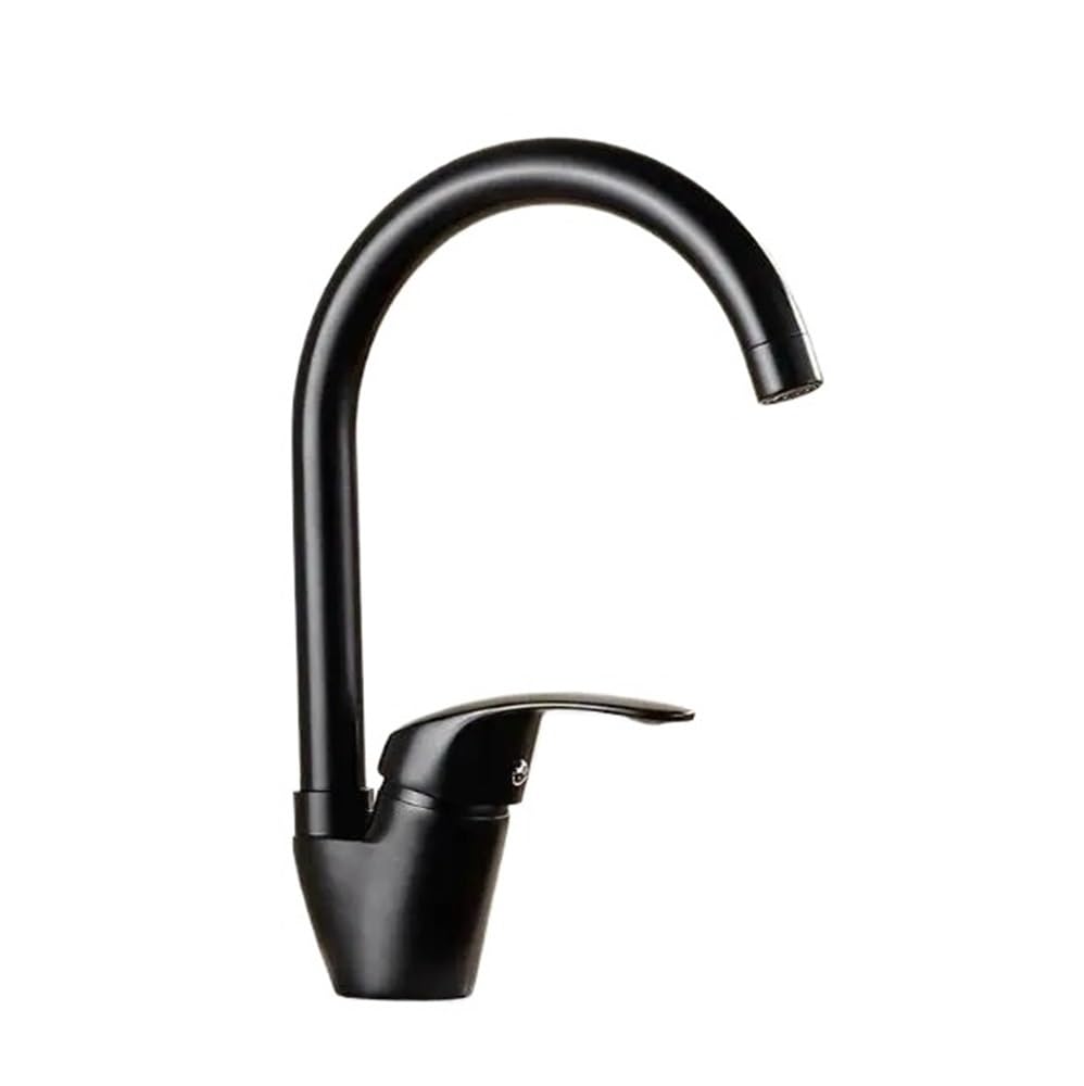 360 ronating Spring Kitchen Faucet, Quartzite Color Sink tap Stone Basin Kitchen tap Kithchen faucets XT-75(Black)