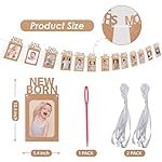 Crosize 4'' x 6'' or 5'' x 7'' 1st Birthday Photo Banner from Newborn to 12 Months, Boy or Girl Monthly Milestones Garland, One Year Old First Birthday Photo Banner Decorations with Frame (Kraft) - Image 5