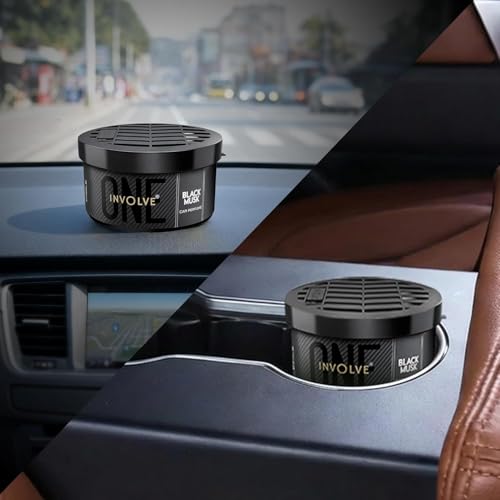 Image of Involve One Black Musk Car Perfume | Pack of 2 | Strong Fiber Car Air Freshener | Long Lasting Fragrance | Car Perfumes Luxury | Car Fresheners Long Lasting | Car Accessories 2026