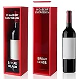 Anglechic Funny Gift Emergency Box 4 x 3 x 13.78 Inch Break in Case of Emergency Box Self Defined Idea Jar Break Glass Prank Gag Gift Valentine Hilarious Office Desk Decor for Birthday Friend Coworker