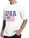 Aiyino Men's Graphic Tees, Short Sleeve USA Flag Crewneck Casual American Patriotic Regular T-Shirt for Men