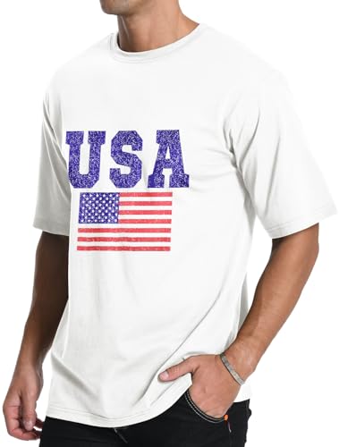 Men's Graphic Tees, Short Sleeve USA Flag Crewneck Casual American Patriotic Regular T-Shirt for Men3