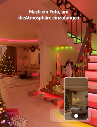 Lepro AI LED Streifen SE1, 20M Smart LED Strip RGB mit App-Sprachbefehle, Musik Sync, Personalisierter KI-Lichtdesigner, kompatibel mit Alexa&Google Assistant, für Party/Zuhause, Keine Fernbedienung – Bild 5