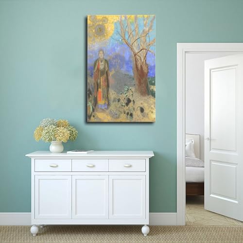 Bouddha Odilon Redon impression toile déco murale chambre moderne sans cadre 30x45 - 4