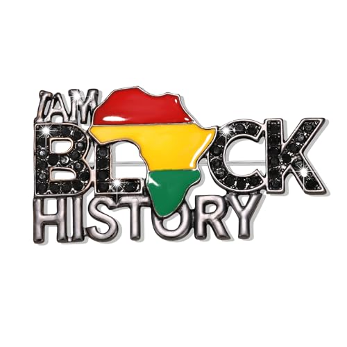 Image of African Brooches for Women Juneteenth Brooch Pins Enamel Black History Africa Map Brooches Black Queen Power Fist Lapel Pins Black History Month Juneteenth African Jewelry Accessories Outfits Party Favors Gifts
