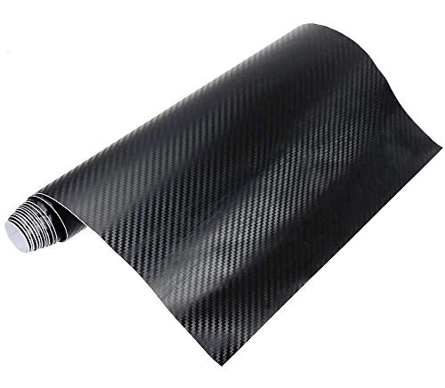 SLS SHOP Rotolo Adesivo Effetto Carbonio 3D Pellicola Auto AntiGraffio Sticker 75x200 Cm
