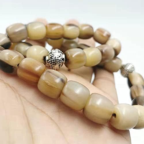 Tasbih Natural Horns 33beads Bracelet Muslim Fashion Product Misbaha Islamic Rosary Bead (12mm x 33beads)