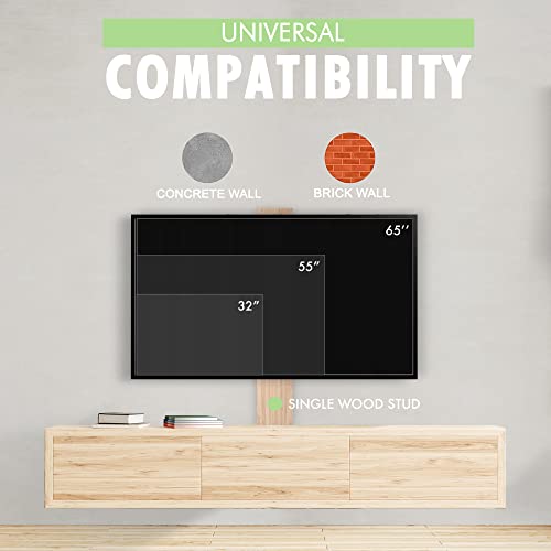 TV Wandhalterung für 32-65 Zoll Bildschirme VESA 75x75 bis 400x400mm Schwenkbare Neigbare und Ausfahren für LED, OLED, Flach & Curved Wandhalter Fernsehers - Max Last 55 kg – Bild 3