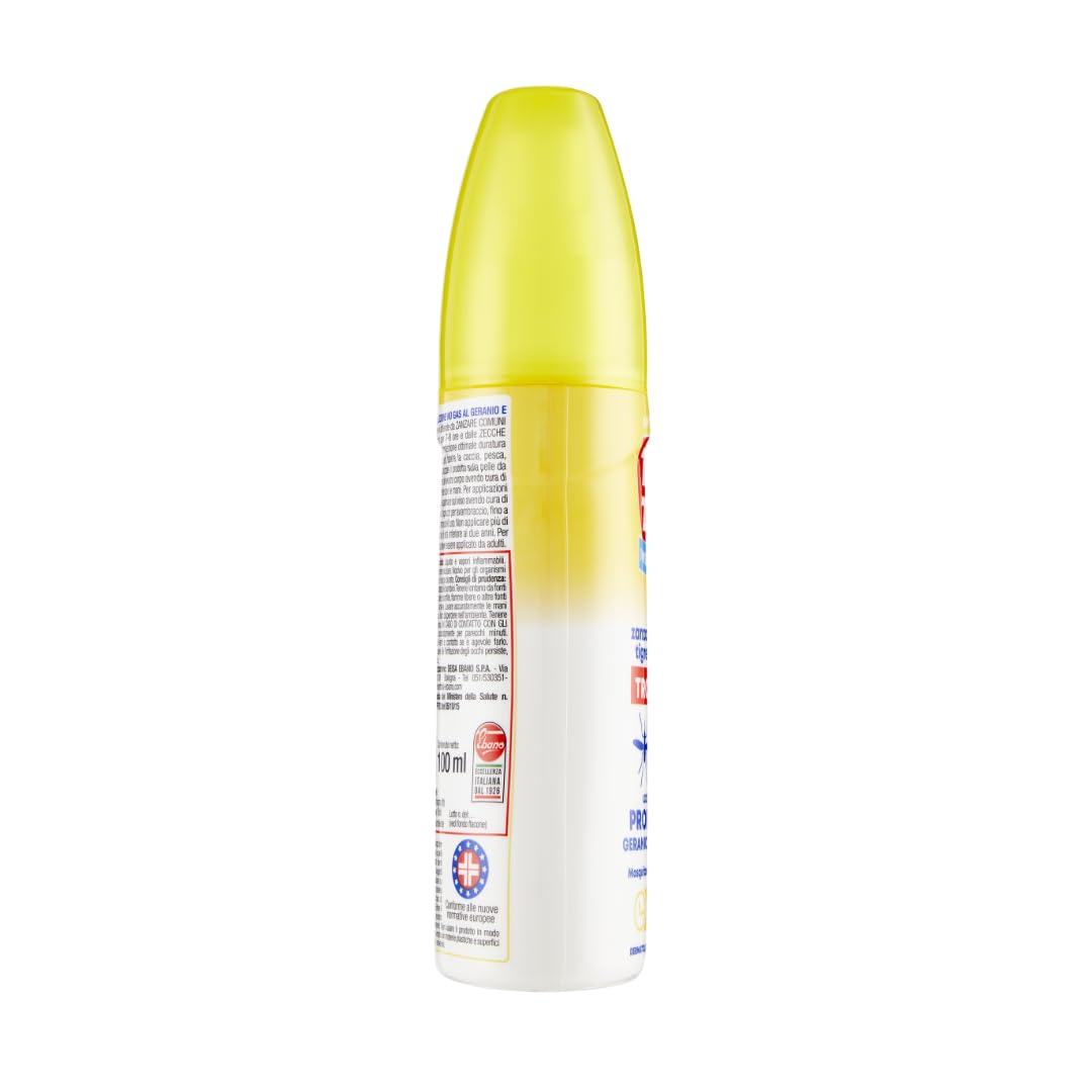 ZIG-ZAG antizanzare corpo, Lozione repellente per zanzare, Profumo geranio e citronella, 100 ml