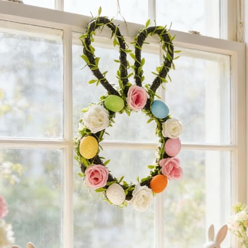 Couronne de Pâques pour décoration de printemps intérieur et extérieur - 4