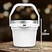 Barbarian Beverage Bucket, Double-Wall Vacuum Insulated Ice Bucket with Lid, Extra Large 7 Litre Capacity with Ice Scoop and Built-In Bottle Opener, White