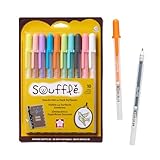 SAKURA Souffle Pastel Color 3-Dimensional Opaque Ink Pens, 10 Pen Set 58350