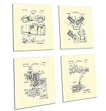 jeep alte modelle Jede Bildgröße ist 20,3 x 25,4 cm, gedruckt auf cremefarbenem Kartonpapier.