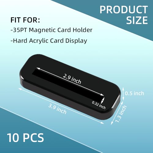 JOBEDE Magnetic Card Holder Base, 10 Pack Acrylic TradingCard Display Stand for 35PT One-Touch Acrylic Baseball Card Holder Display