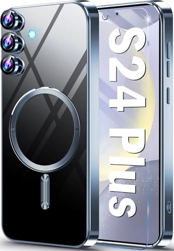 Coque Samsung S24 Plus bleu anti-jaunissement au design épuré premium