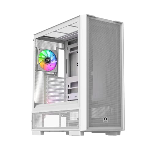Image of Thermaltake S380 TG ARGB; Mid Tower Chassis; 1x120mm SF120 ARGB & 1x360mm SF360 ARGB PWM Fans Included; 360mm Radiator Support; 400mm GPU Clearance; Hidden Connector Support; Snow; CA-11K-00M6WN-00