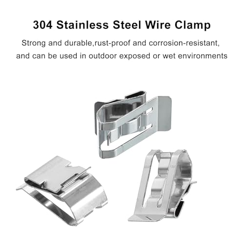 Clips câble cadre remorque inox pour fixation panneau solaire