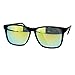 Kush Brand Matte Black Plastic Mirrored Lens Thin Plastic horned Sport Sunglasses