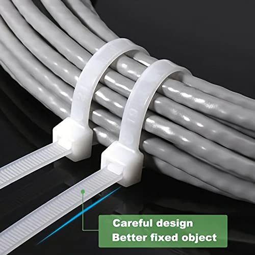 White Zip Ties 18 Inch Large Cable Ties Wraps100 Pcs/Pack Outdoor Use Long Plastic Ties With 60 Pounds Tensile #TOP3