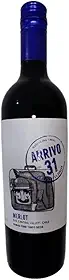 Vinho Merlot Chileno Tinto Seco Arrivo 31 750ml – D.O. Valle Central, Aromas de Morango e Framboesa, Corpo Médio e Taninos Suaves