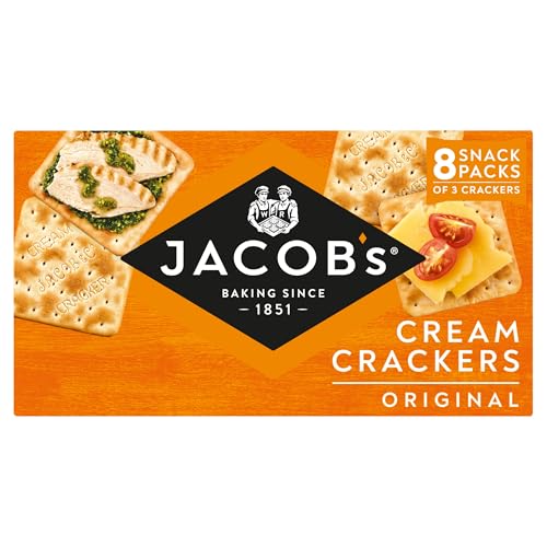 JACOBS Cream Cracker Multipack 8 Snack Packs 185 g (Pack of 1)