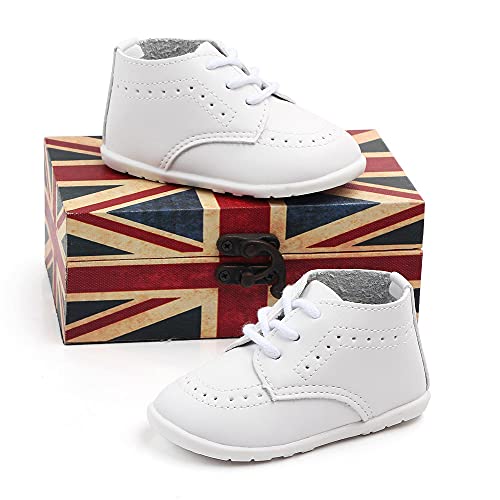 Casazoe Infant Baby Boys Girls Classic Pu Leather Wedding Loafers Brogue Toddler Oxford Dress Shoes First Steps Walking Flat Lazy Crib Shoe #TOP4