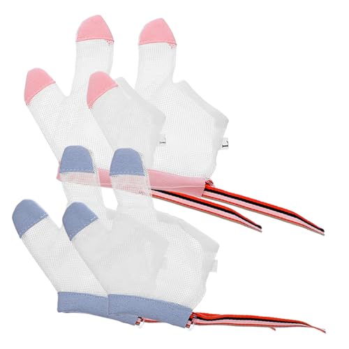 2pairs Stop Thumb Sucking Finger Protector of Soft Breathable Sucking Gloves for Boy Girl Safety Comfort Random Color