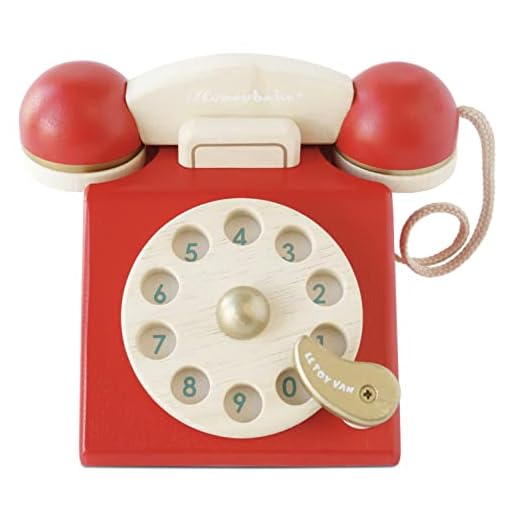 Le Toy Van TV323 Vintage Holz Handy Rollenspiel-Spielzeug, Rotes Design