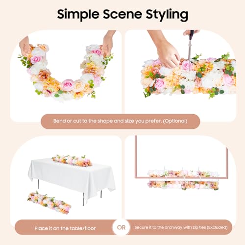 Fleurs artificielles murales 100cm pour un décor de mariage unique - 7