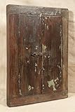 Biscottini Innentür Fenster L 43,5 x T 7,5 x H 61,5 cm - Holztür - Türen für Innen und Außen - Wohnkultur