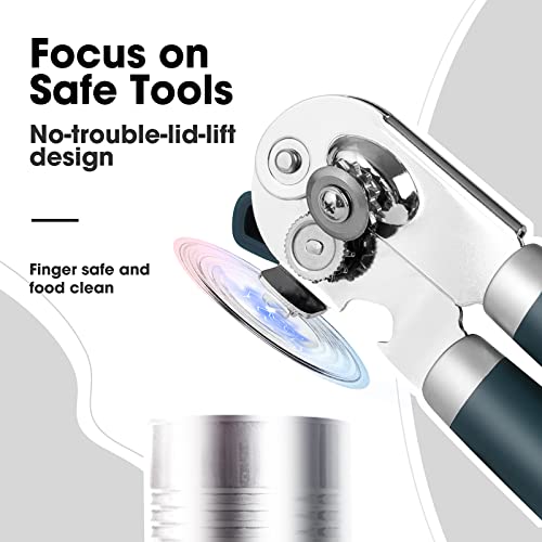 Can Opener Manual, Can Opener With Magnet, Hand Can Opener With Sharp Blade Smooth Edge, Handheld Can Openers With Big Effort-Saving Knob, Can Opener With Multifunctional Bottles Opener #TOP4