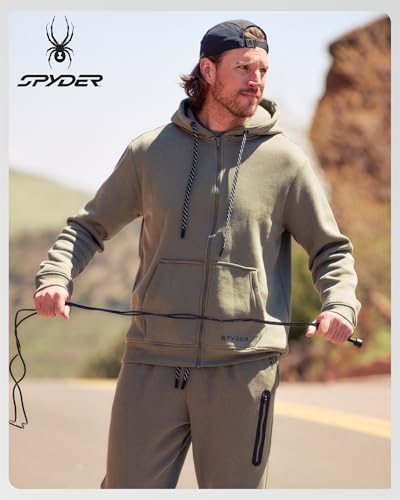 Spyder Mens Tracksuit - 2 Piece Sweatsuit for Men with Zip Up Hoodie & Jogger Sweatpants, Track Suit for Jogging or Warm Up3