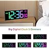 Soobest Digital Wall Clock with Remote Countdown Electrical Timer Seconds for Gym Living Room Office Classroom, 8 RGB Colors, Auto DST, Corded Plug in Large Display 5 Dimmer (10.2 Multicolor)