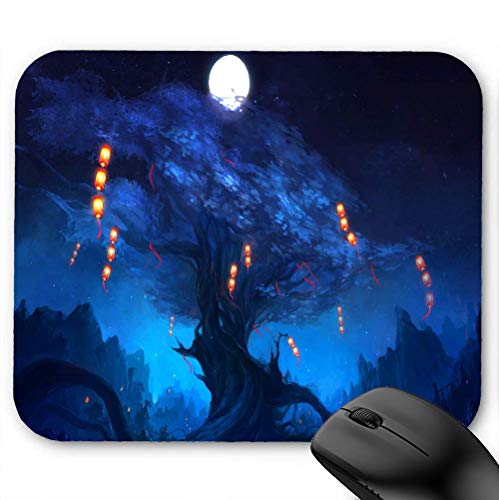 Preisvergleich Produktbild J5E7JYTE Fantasy Tree Moon Lamb Blue Beauty Mouse Pad