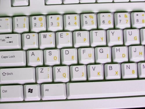 Dvorak simplifiée stickers clavier transparents pour PC portable - 3