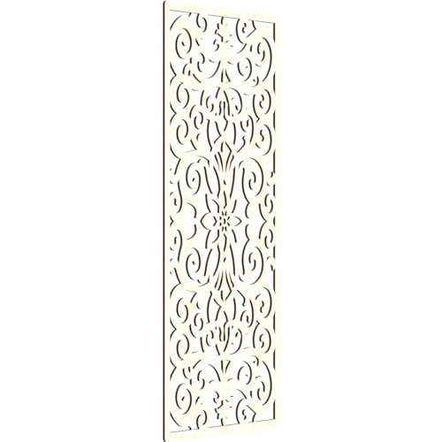 Image of Buel Decorative Pierced Fretwork Wood Wall Panels, 23 3 /8 inchW x 59 3 /8 inchH x 1 /4 inchT, Red Oak