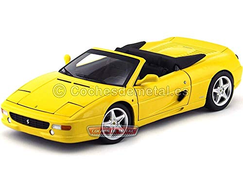 Ferrari F355 Spider Convertible Yellow Elite Edition 1/18 Diecast Car Model by Hot Wheels -  BLY35